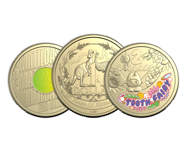 New Releases: Tooth Fairy $2 Coin, 125 Years of Federation $1 Commonwealth Coin and Matildas $2 Coloured Coin