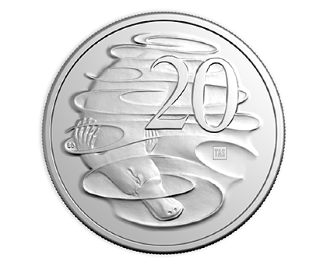 2026 20c ANDA Hobart Coin with TAS Privy Mark