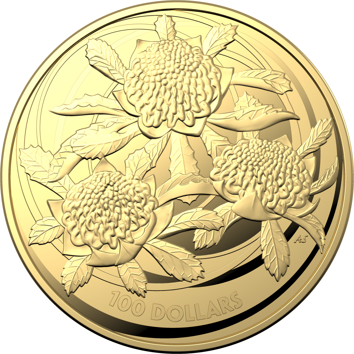 Investment Coins Gold 2022 One Hundred Dollars Australian Wildflowers Waratah
