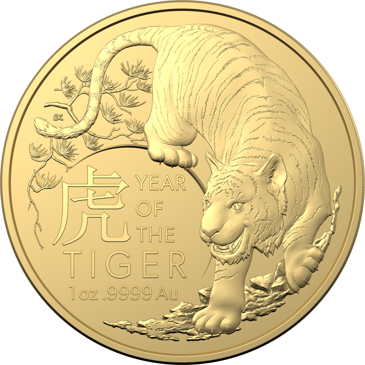 Investment Coins Gold 2022 One Hundred Dollars Year of the Tiger