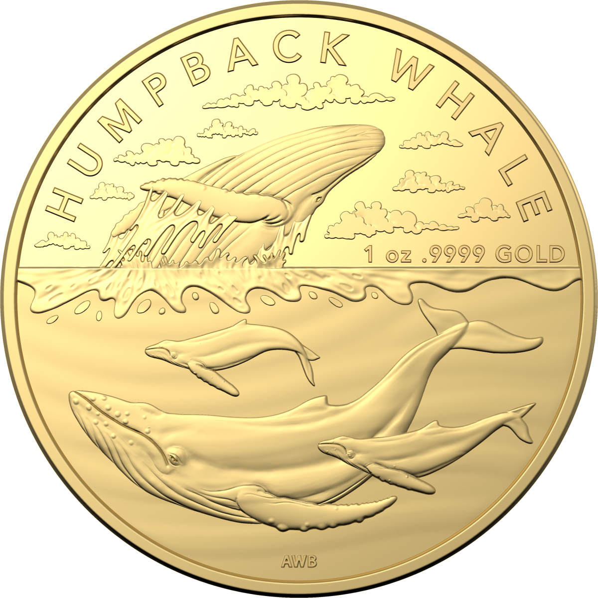 Investment Coins Gold 2023 One Hundred Dollars Australian Antarctic Territory - Humpback Whale