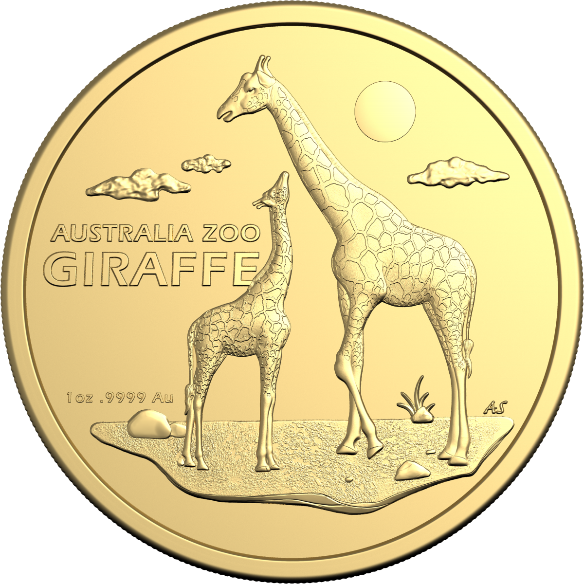 Investment Coins Gold 2024 One Hundred Dollars Australia Zoo Series - Giraffe