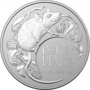 Investment Coin Silver 2020 One dollar Year of the Rat
