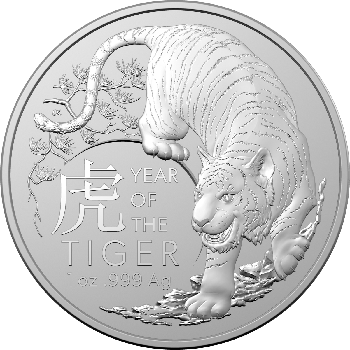 Investment Coins Silver 2021 One Dollar Year of the Tiger