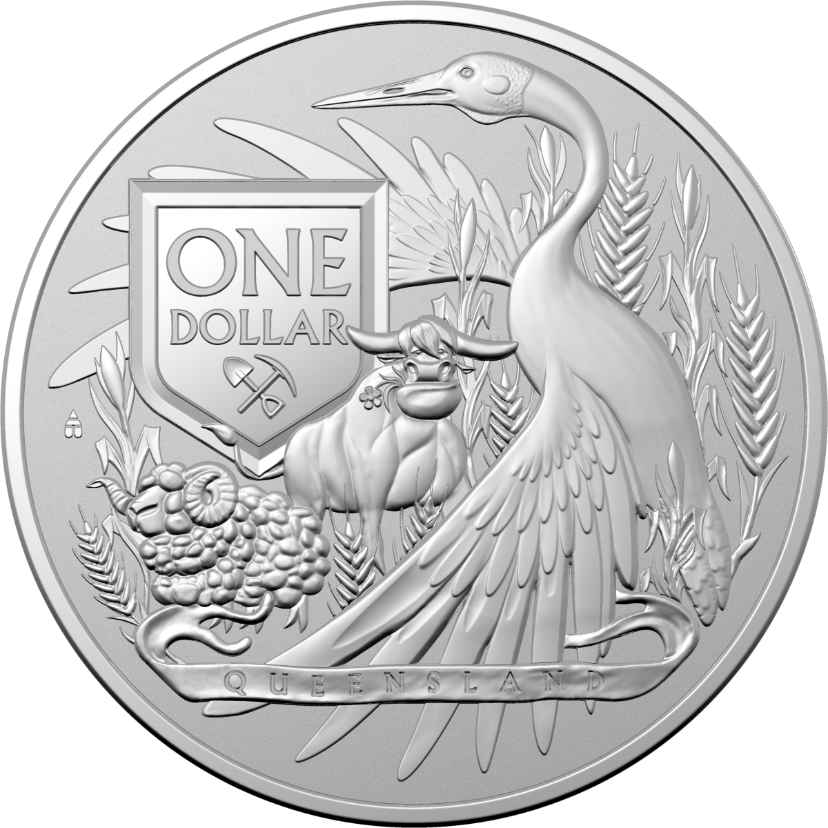 Investment Coins Silver 2023 One Dollar Australia's Coat of Arms - Queensland