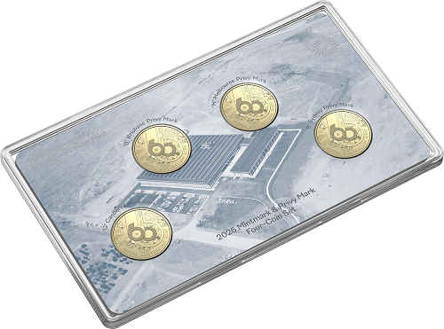 2025 $1 Uncirculated C Mintmark Four-Coin Set - 60th Anniversary of the Royal Australian Mint