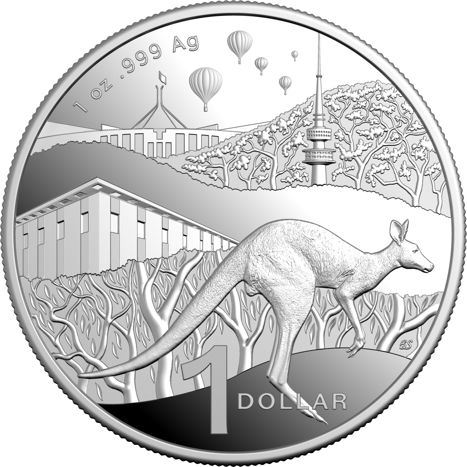 2025 $1 1 oz Fine Silver Proof Coin - Kangaroo Series