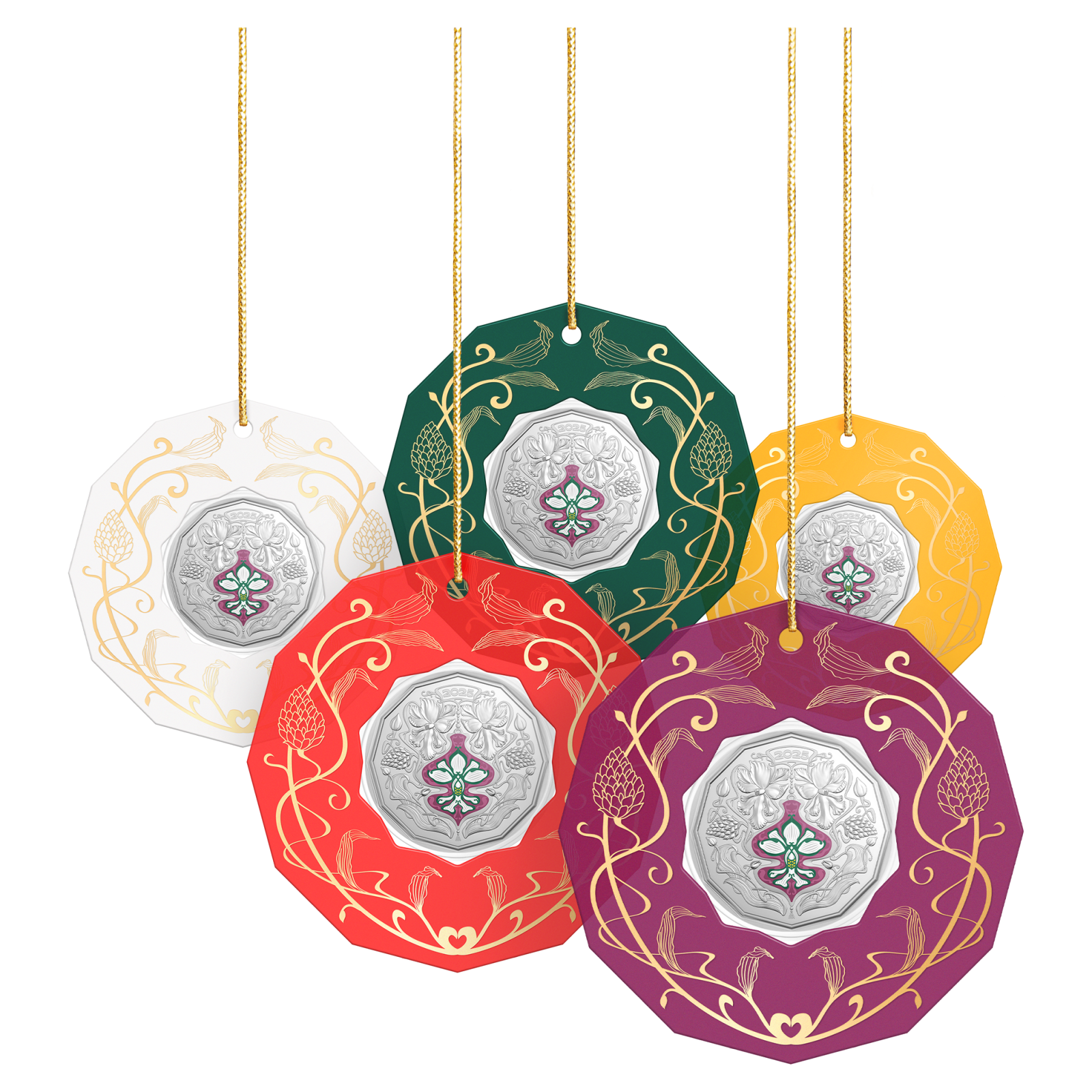 2025 Christmas Festive Florals 50c Coloured Packaging ALL