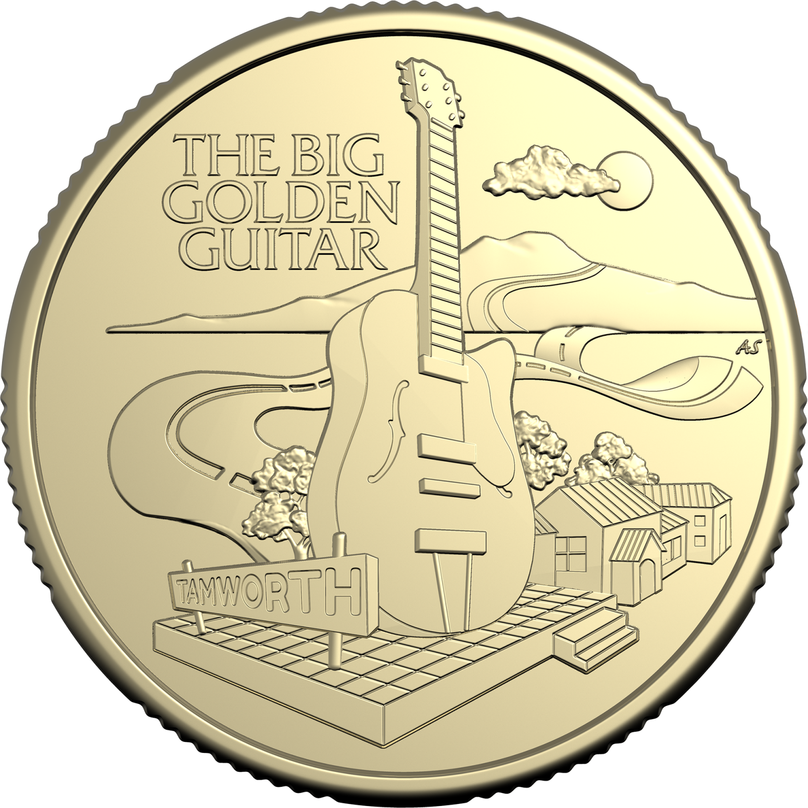 uncirculated coins one dollar 2025 aussie big things big golden guitar