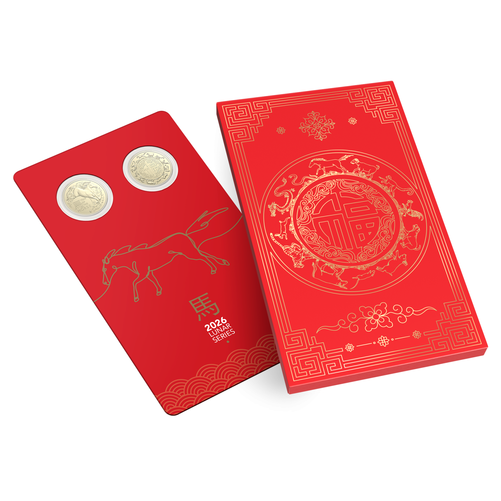 2026 Lunar Year of the Horse Two Coin Set