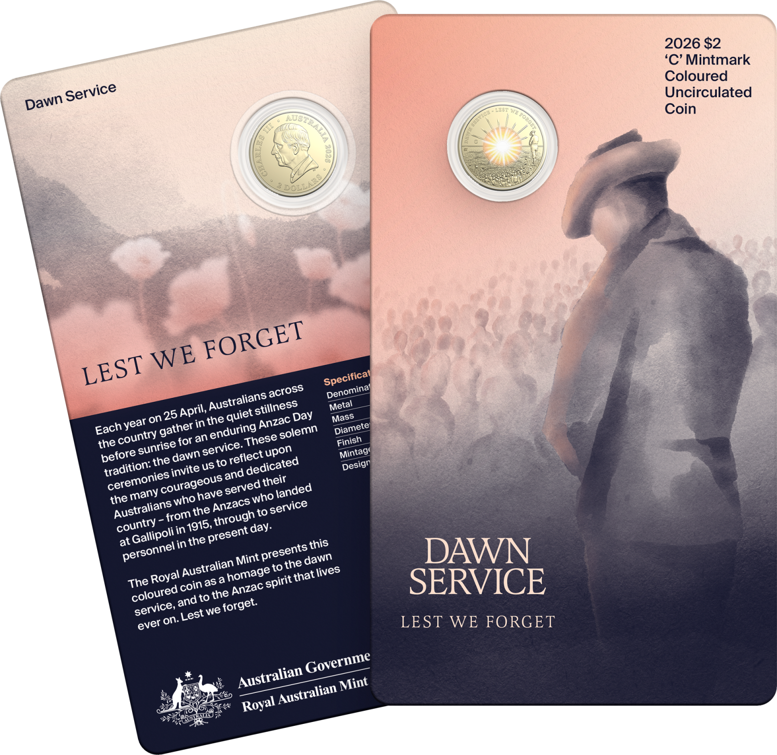 2026 $2 ‘C’ Mintmark Coloured Uncirculated Coin