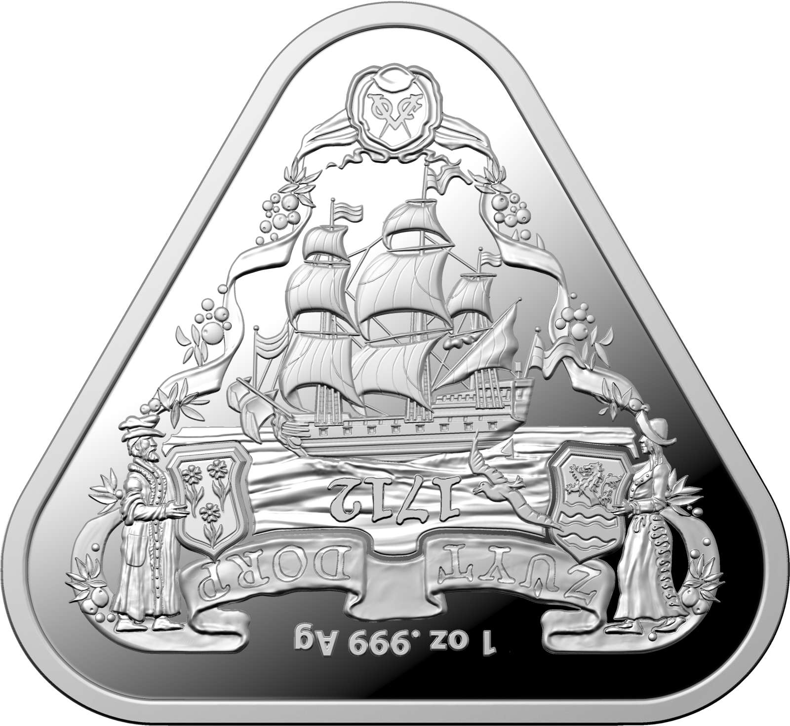 Investment Coin Silver Triangular 2020 One dollar Zuytdorp