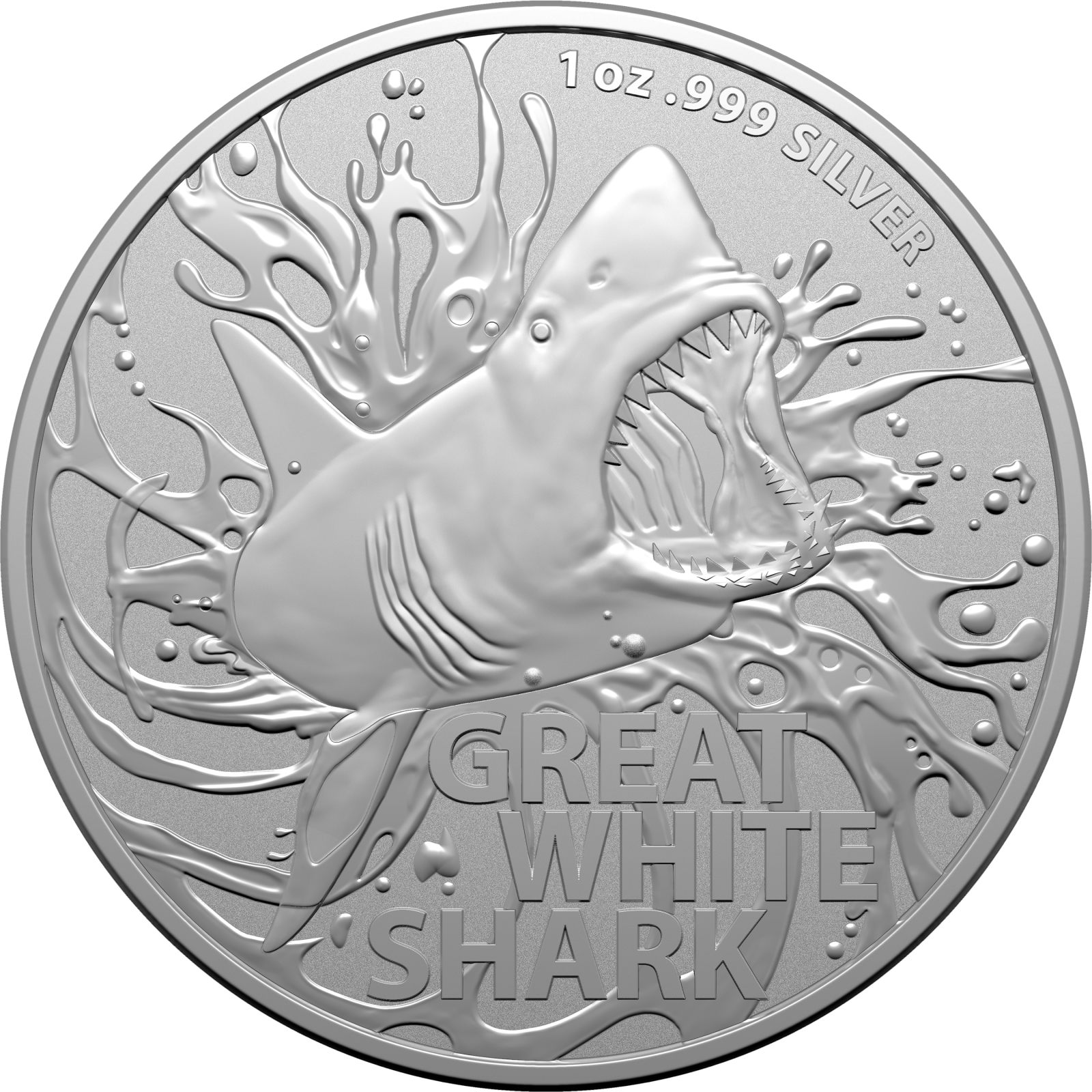 Investment Coin Silver 2021 Great White Shark
