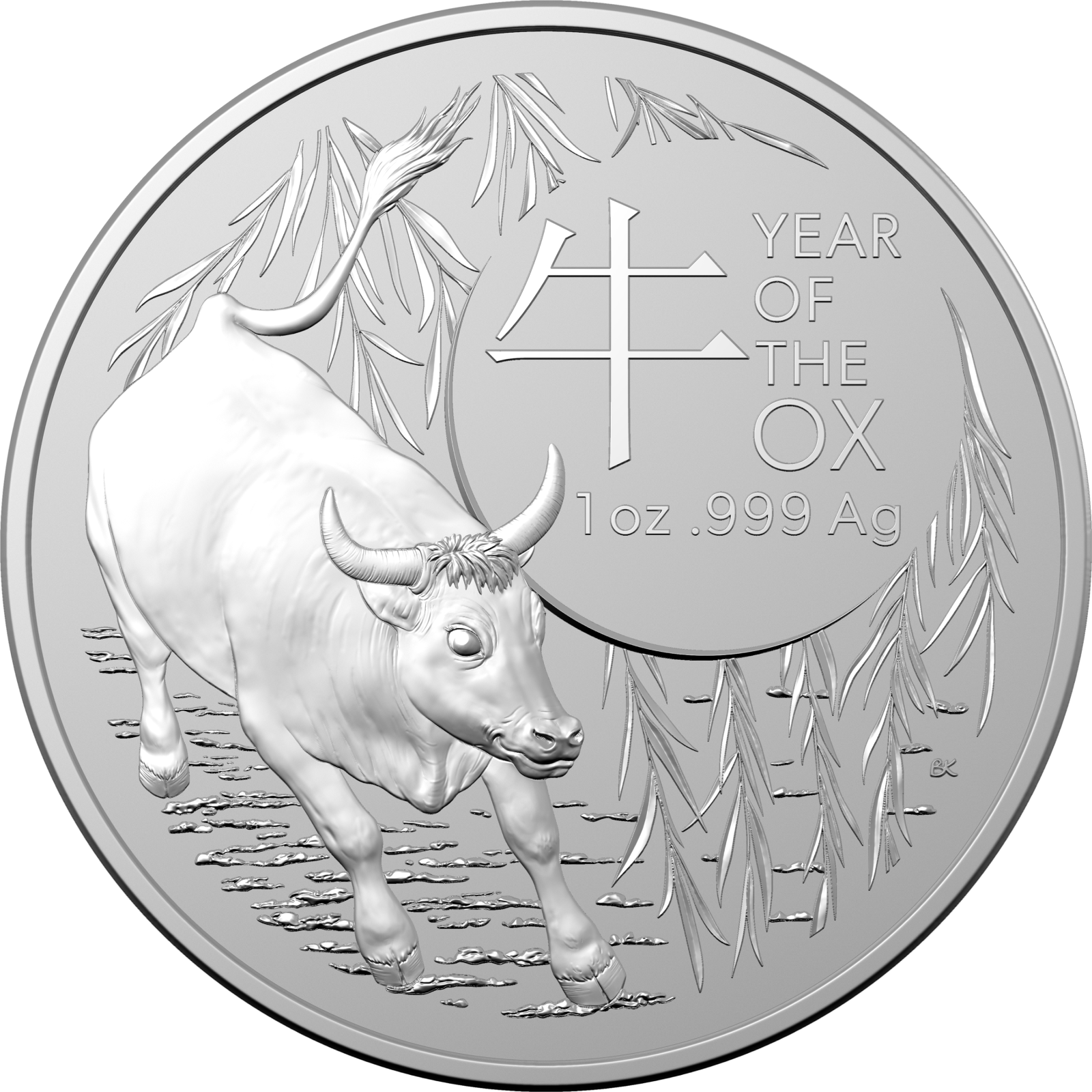 Investment Coin Silver 2021 One dollar Year of the Ox