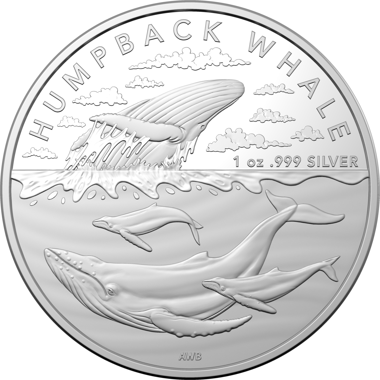 Investment Coins Silver 2023 One Dollar Australian Antarctic Territory - Humpback Whale