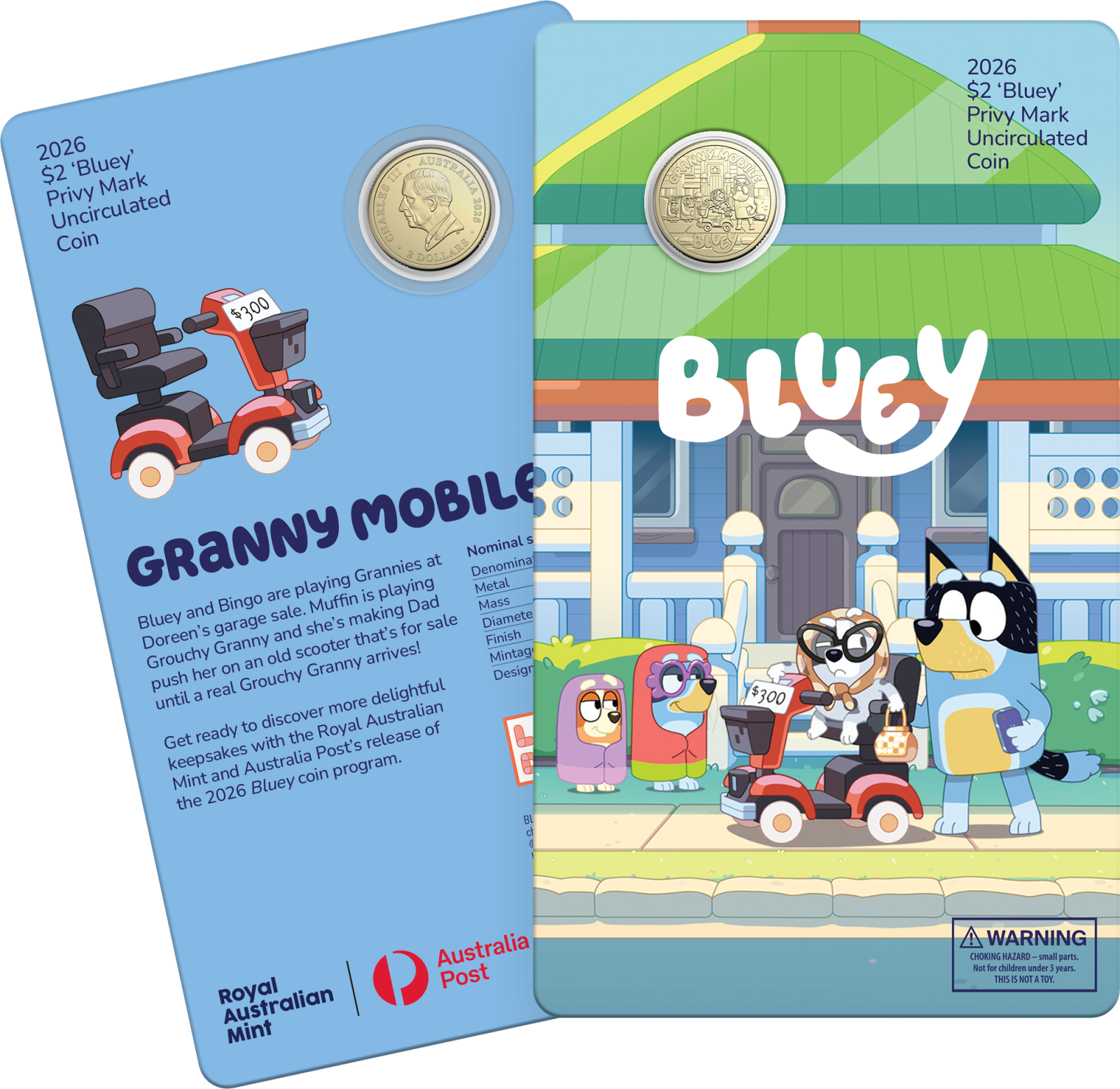2026 Bluey $2 Privy Mark Coin - Granny Mobile