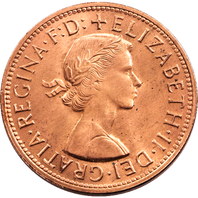 1963-1965 Australian coin effigy of Queen Elizabeth II by Mary Gillick