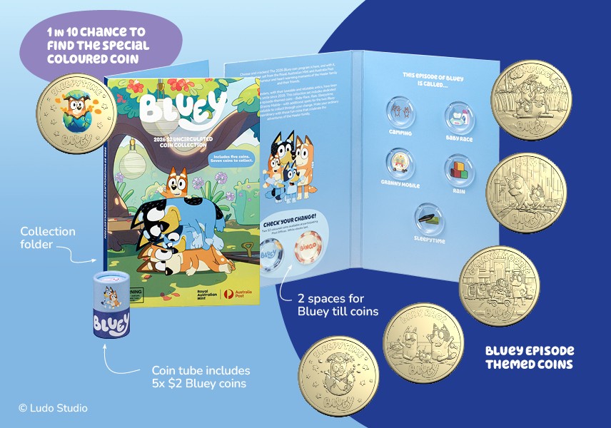 Cheese & Crackers! Bluey returns with a new coin collection