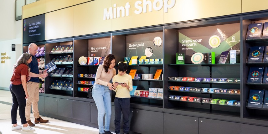 Coin shop display