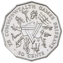 Circulating coins fifty cents commemorative design 1982 Brisbane XII Commonwealth Games