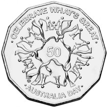 Circulating coins fifty cents commemorative design 2010 Australia Day