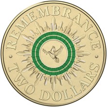 circulating-coins-two-dollar-commemorative-design-2014-remembrance-day-dove-olive-branch-green-stripes