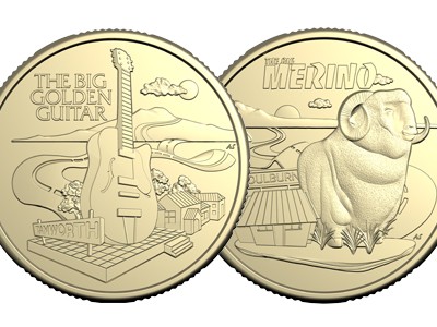 Two $2 Australia Post till coins celebrating Aussie Big Things 2.