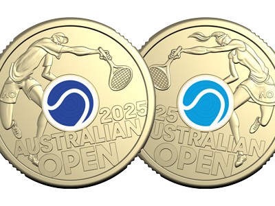 2025 $2 Australian Open Till coins Men and Women till coins.