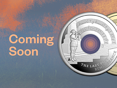 Silver and uncirculated The Last Post coins against a sky background with "Coming Soon" text.