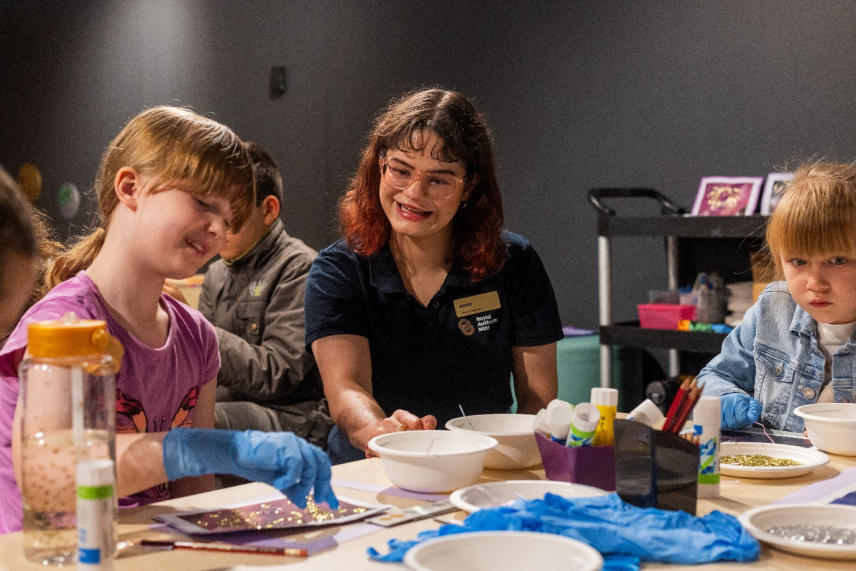 Kids arts and crafts at the royal Australian Mint