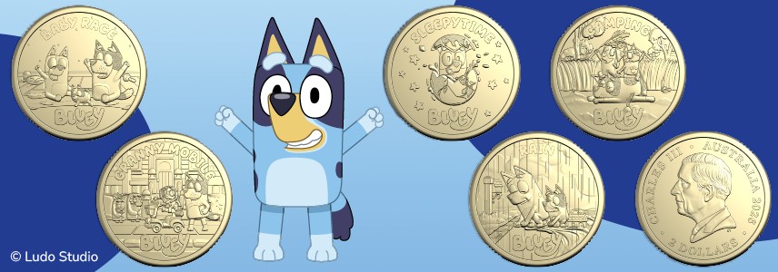 Cheese & Crackers! Bluey returns with a new coin collection