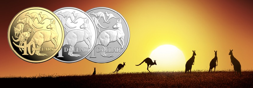 Three 2026 Kangaroo Series against a background of a sun setting over a hill with kangaroos on it.